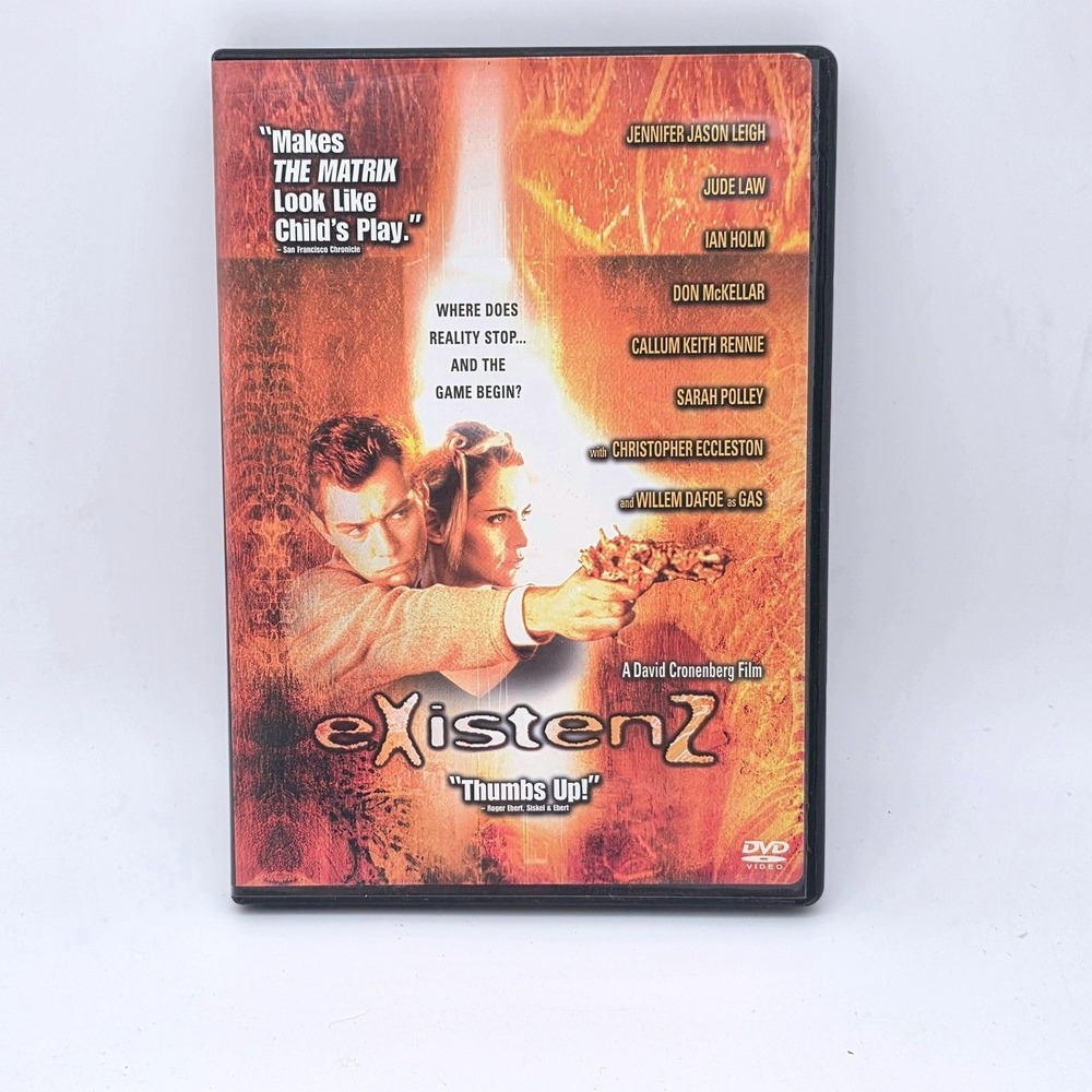 eXistenZ DVD Jude Law Sci-Fi Thriller Cult Classic David Cronenberg 1999 Retro